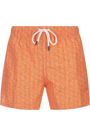 FEDELI Heren, Badkleding, Oranje, Maat: 2XL