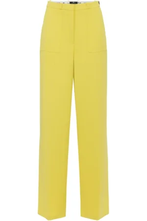 Elisabetta Franchi Dames, Broeken, Geel, Maat: L