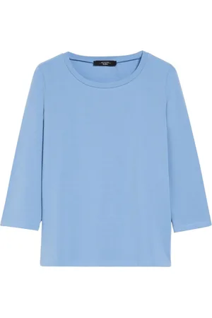 Max Mara Dames, Tops, Blauw, Maat: XS Katoen