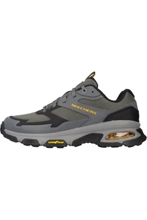 Skechers Heren, Schoenen, Grijs, Maat: 43 EU Leer