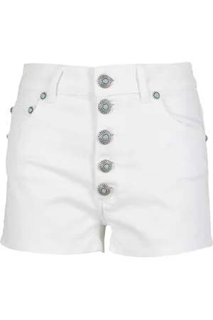 Dondup Dames, Korte broeken, Wit, Maat: W25 Denim