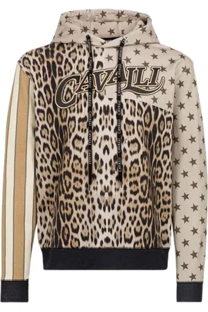 Roberto Cavalli Heren, Sweatshirts & Hoodies, Veelkleurig, Maat: 2XL Katoen