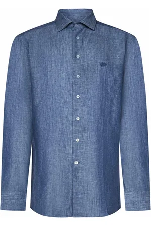 Etro Heren, Overhemden, Blauw, Maat: 3XL Linnen