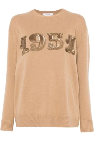 Max Mara Dames, Truien, Bruin, Maat: S Wol
