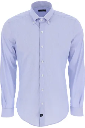 FAY Heren, Overhemden, Blauw, Maat: 2XL Katoen