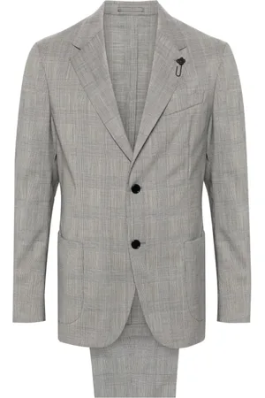 LARDINI Heren, Pakken, Grijs, Maat: M Wol