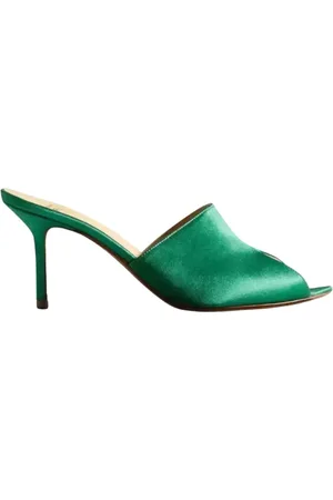 Francesco Russo Dames, Schoenen, Groen, Maat: 38 1/2 EU Satijn