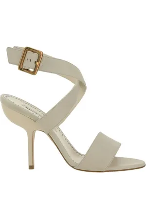 Manolo Blahnik Dames, Schoenen, Wit, Maat: 36 1/2 EU Leer