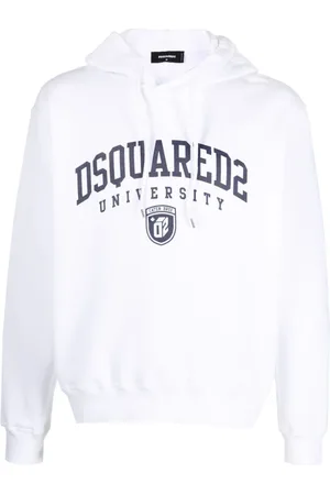 Dsquared2 Heren, Sweatshirts & Hoodies, Wit, Maat: XL Katoen