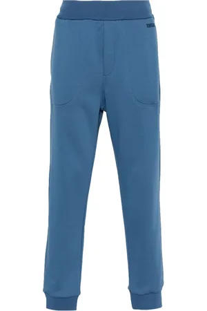 Ermenegildo Zegna Heren, Broeken, Blauw, Maat: S Katoen