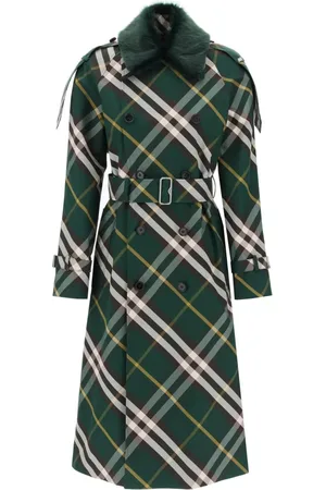 Burberry Dames, Mantels, Groen, Maat: XS Katoen