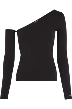 Calvin Klein Dames, Tops, Zwart, Maat: M Katoen