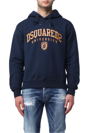 Dsquared2 Heren, Sweatshirts & Hoodies, Blauw, Maat: L Katoen