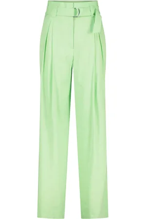 Marc Cain Dames, Broeken, Groen, Maat: 2XL Linnen