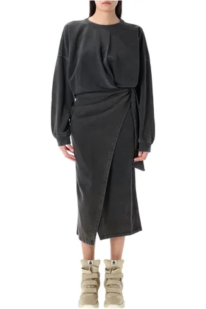 Isabel Marant Dames, Jurken, Zwart, Maat: XS Katoen