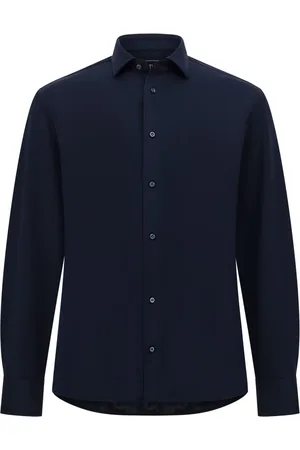 Boggi Milano Heren, Overhemden, Blauw, Maat: M Piqué