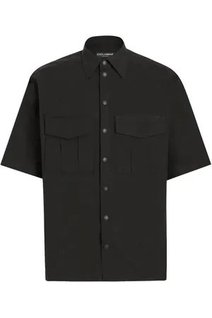 Dolce & Gabbana Heren, Overhemden, Zwart, Maat: L Katoen