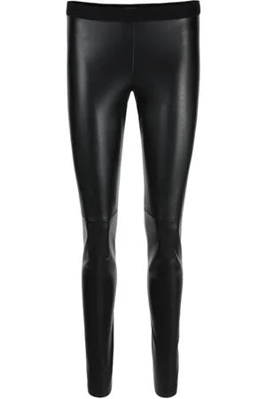 Marc Cain Dames, Broeken, Zwart, Maat: XL Leer