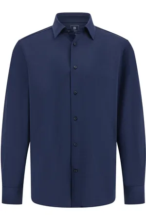 Boggi Milano Heren, Overhemden, Blauw, Maat: S Jersey