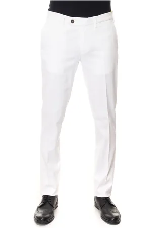 CANALI Heren, Broeken, Wit, Maat: XL Katoen