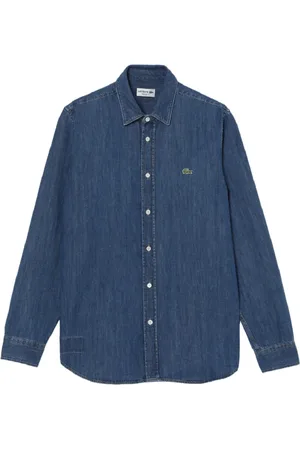 Lacoste Heren, Overhemden, Blauw, Maat: M Denim