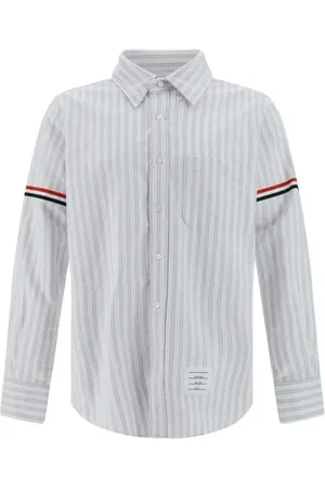 Thom Browne Heren, Overhemden, Grijs, Maat: L Katoen