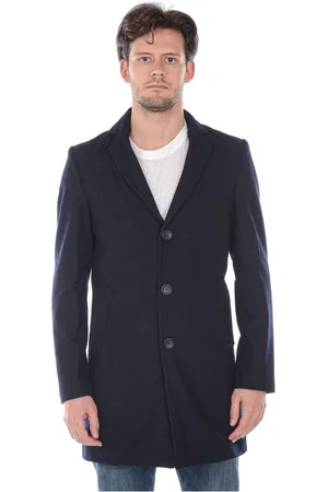 D.A. Daniele Alessandrini Heren, Mantels, Blauw, Maat: XL Wol