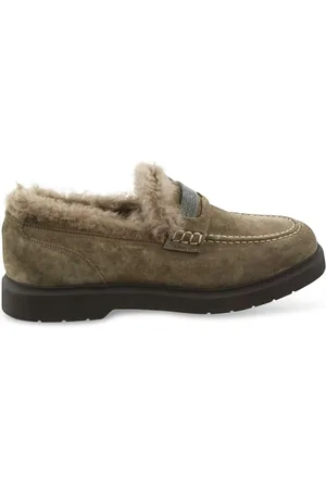 Brunello Cucinelli Dames, Schoenen, Groen, Maat: 36 1/2 EU Suède
