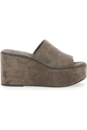 Brunello Cucinelli Dames, Schoenen, Bruin, Maat: 38 EU Suède