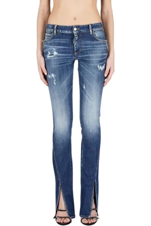 Dsquared2 Dames, Jeans, Blauw, Maat: 2XS Katoen