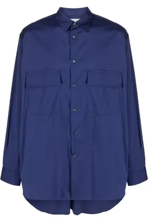 Comme des Garçons Heren, Overhemden, Blauw, Maat: S