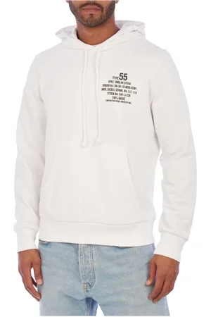 Diesel Heren, Sweatshirts & Hoodies, Wit, Maat: M Katoen