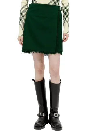 Burberry Dames, Rokken, Groen, Maat: 3XS Wol