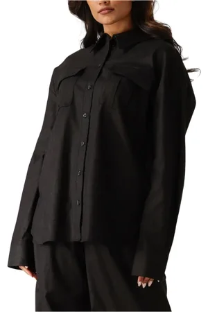 Gestuz Dames, Blouses & Shirts, Zwart, Maat: S Linnen
