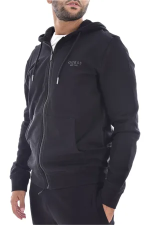 Guess Heren, Sweatshirts & Hoodies, Zwart, Maat: XS Katoen