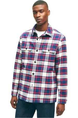 Brooks Brothers Heren, Overhemden, Blauw, Maat: 2XL Katoen