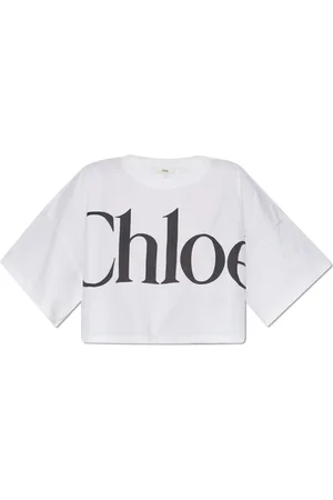 Chloé Dames, Tops, Wit, Maat: M Katoen