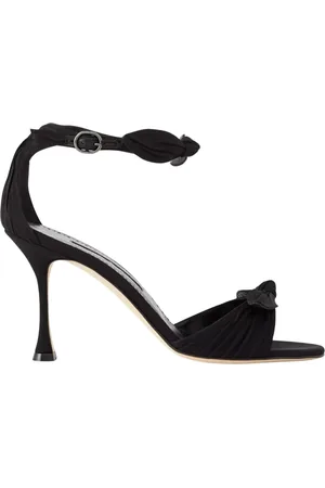Manolo Blahnik Dames, Schoenen, Zwart, Maat: 38 1/2 EU Leer