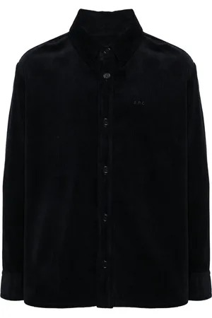 A.P.C. Heren, Jassen, Blauw, Maat: S Katoen