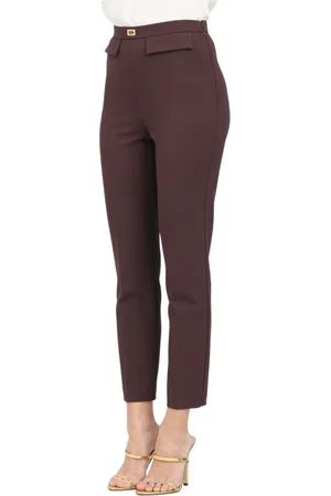 Elisabetta Franchi Dames, Broeken, Bruin, Maat: M