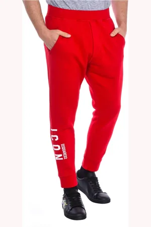 Dsquared2 Heren, Broeken, Rood, Maat: L Katoen