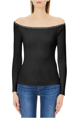 Liu Jo Dames, Truien, Zwart, Maat: XL Viscose
