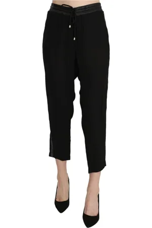 Guess Dames, Broeken, Zwart, Maat: 2XL Poliester