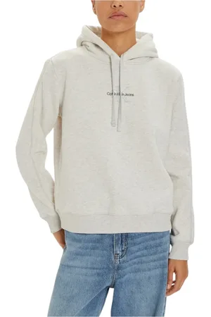 Calvin Klein Dames, Sweatshirts & Hoodies, Grijs, Maat: XS Katoen