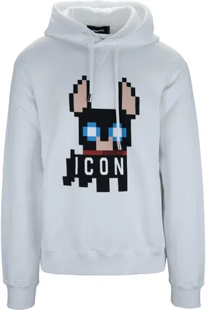 Dsquared2 Heren, Sweatshirts & Hoodies, Wit, Maat: XL Katoen
