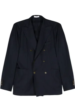 Boglioli Heren, Jassen, Blauw, Maat: L Wol