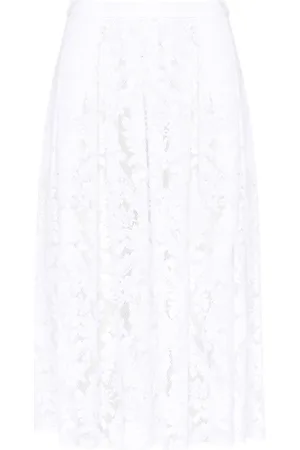 Max Mara Dames, Rokken, Wit, Maat: 2XS Katoen