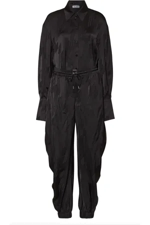 The Attico Dames, Jumpsuits & Playsuits, Zwart, Maat: S Leer