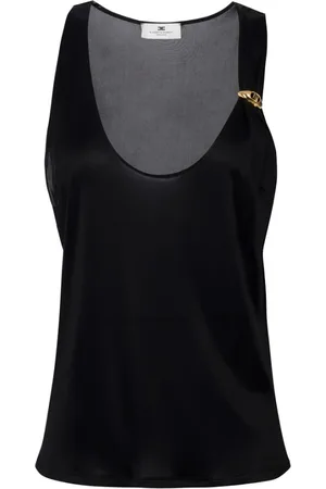Elisabetta Franchi Dames, Tops, Zwart, Maat: S Jersey