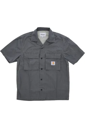 Carhartt Heren, Overhemden, Grijs, Maat: M Katoen